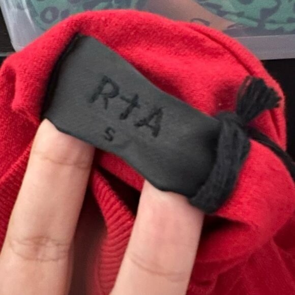 RtA Graphic Print Long Sleeve in Blood Red - Picture 4 of 4